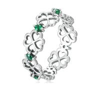 Bague En Argent Sterling 925 Avec Trèfle À Quatre Feuilles, Anneau Porte-bonheur Pour Femme Et Fille, Cadeau Tendance, Coupe Confortable
