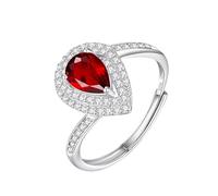 Bague En Argent Sterling 925 En Forme De Larme Pour Femme, Sertie De Pierres Précieuses, Forme Cathédrale, Forme Poire, Halo Ovale, 5 X 7 Mm, Oxyde De Zirconium, Bague De Fiançailles Tendance Pou