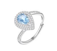 Bague En Argent Sterling 925 En Forme De Larme Pour Femme, Sertie De Pierres Précieuses, Forme Cathédrale, Halo Ovale En Forme De Poire, 5 X 7 Mm, Oxyde De Zirconium, Bague De Fiançailles Tendanc