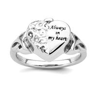 Bague en argent sterling 925 plaqué rhodium émaillé de 6,25 mm avec nœud de la Trinité celtique Claddagh pour femme, US 7 | EU 55.25 | DE 17.25 | JP 14 | UK O, Métal Émail Métal Rhodium, Aucune pierre