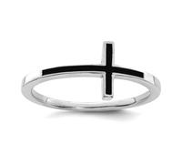 Bague en argent sterling 925 poli oxydé sur le côté pour femme, US 6 | EU 52.75 | DE 16.5 | JP 12 | UK M, Métal Argent Argent sterling, Aucune pierre précieuse
