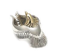 Bague en argent sterling pour homme avec aigle volant, bague d'index d'aigle de mode gothique réglable (convient aux tailles américaines 7-9)