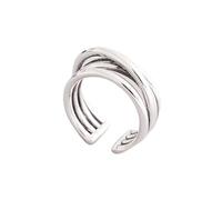 Bague en argent sterling S925 pour femme, style rétro, multicouches, en argent thaïlandais, taille féminine, ouverture, cadeau, grande taille