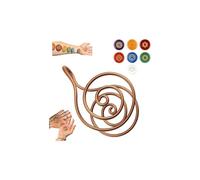 Bague en cuivre avec paume Reiki en spirale pour la méditation et la guérison énergétique, ensemble de bagues en cuivre faites à la main pour la guérison énergétique, l'équilibre des chakras, le yoga