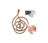 Bague en cuivre avec paume Reiki en spirale pour la méditation et la guérison énergétique, ensemble de bagues en cuivre faites à la main pour la guérison énergétique, l'équilibre des chakras, le yoga