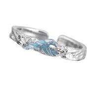Bague en cuivre inspirée de la mer des montagnes - Taille réglable - Pour couples - Symbole d'amour - Accessoire de doigt - Anneaux d'anniversaire, One Size, Comme décrit, Comme décrit.
