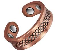 Bague en cuivre magnétique Femmes/Hommes réglable en Bonne santé (CPR-0935) (Longueur 60mm)