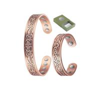 Bague en cuivre magnétique pour Hommes Femmes cuivre Bracelet (Ensemble de Bijoux) (CPB-0915 CPR-0915), 6.5 pouces, Acier inoxydable, sans_pierre, 6.5 pouces, Acier inoxydable, sans_pierre
