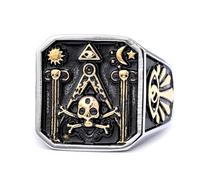 bague en diamant, Bague de maître maçon Hiram Abiff, constructeur temple(O)