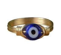 Bague en fil enroulé contre le mauvais œil - Bague œil de démon