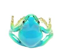 Bague en forme de grenouille - Conception de bords lisses sans enchevêtrement, enveloppe extravagante d'animaux de la forêt verte, bijoux polyvalents empilables pour doigts, étui en alliage léger | p