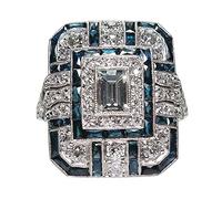 Bague en forme de poire pour anniversaire, demande en mariage, bague de fiançailles, 11, Métal, Aucune pierre précieuse