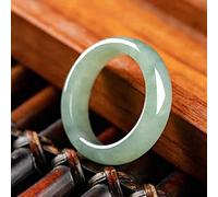 Bague en Jade Naturel Classique Bague en Jade Simple Femmes fête Bijoux de Mariage bagues Cadeaux for Les Femmes (Gem Color : Gold, Ring Size : 6.5)