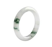 Bague en Jade naturel pour femmes, certifiée qualité A, anneaux en jadéite verte flottante blanche, anneau en Jade, bijoux porte-bonheur(10)