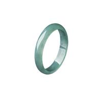 Bague en Jade naturel pour femmes et hommes, vert clair, porte-bonheur, certifiée, fine, bijoux simples, cadeau(17mm)