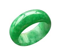 Bague en jade naturelle pour couple, design rétro, bijou en jade émeraude birmane, bijou avec certificat, accessoire de mode élégant pour femmes et hommes