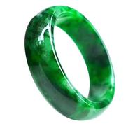 Bague en jade vert 20-21 mm, jade naturel birman, bande circulaire polie, emballage cadeau idéal, taille unique, Jadéite verte sèche, Pas de gemme
