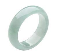 Bague en jade vert clair, bijou en jadéite naturelle de qualité A, bague de fiançailles pour homme et femme, bague de fiançailles en jade birmane (taille de la bague : 6-10), 9, Pierre, Calcédoine