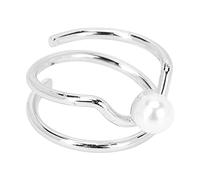 Bague en Nacre, Bagues Ouvertes pour Femmes, Bagues d'articulation en Perles, Anneaux à Ongles en Cuivre, Bijoux du Bout des Doigts, Outil de Décoration d'Ongles pour Femmes,