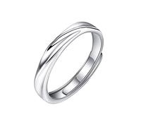 Bague en or 585 avec diamant pour homme - Cadeau créatif - Bague d'ouverture pour fille - Bijou d'index - Taille réglable - Pour usage quotidien, A, Cuivre, Aucune pierre précieuse