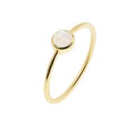 Bague en pierre de Lune plaqué or femme Sloya Gemia Blanc 56
