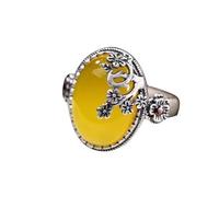 Bague en pierre naturelle for femmes, en forme d'œuf, amorphe, Agate violette, pierre de soleil, bijoux uniques fabriqués à la main(Tiger's Eye)