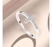 Bague en plaqué or 14 carats - Superbe motif cœur avec 8 cœurs et 8 flèches en oxyde de zirconium - Parfait comme bague de promesse ou bague tendance pour femme