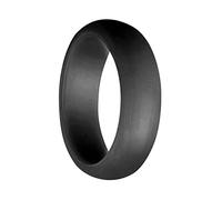 Bague en silicone - 5,7 mm de large - Yogaring - Sport - Perle claire - Série de bagues martelées (noir, B4)