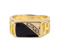 Bague en strass de forme carrée Accessoires de mode rétro pour hommes Cadeau petit ami mari Très pratique et populairebien traité.