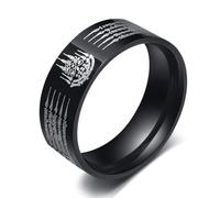 Bague en titane avec inscriptions thaïlandaises, bague vintage pour homme