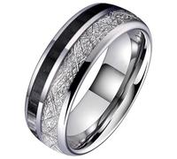 Bague en tungstène pour homme Vermiculite Inlaye 18 mm