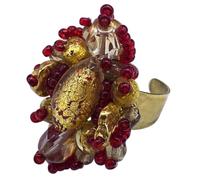 Bague en verre de Murano antique Murrina vénitienne V357R