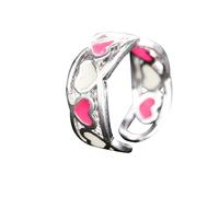 Bague épaisse fluorescente pour femme - Taille 10 - Cœur rose - Bague ouverte phosphorescente créative - Bijoux cadeaux, d-rose, taille unique