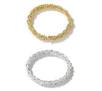 Bague étincelante étoilée de bijoux de bague empilable en argent doré simple