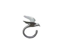Bague extensible en alliage avec ouverture réglable sur le thème des libertés contemporaines, pour un usage quotidien, taille réglable sur le thème des oiseaux