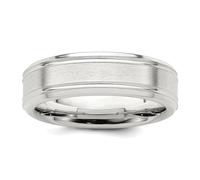 Bague fantaisie en argent sterling brossé de 6 mm - Tailles disponibles : 10 10,5 11 11,5 12 12,5 13 13,5 7 7,5 8 8,5 9 9,5, 13, Métal argent sterling, Aucune pierre précieuse