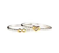 Bague Femme Argent Réatif bijoux de mode dame bague de fiançailles amour 8 Figure ensemble alliage taille 5 à 11 pour hommes femmes