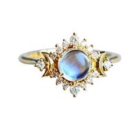 Bague Femme Argent Reglable Étoiles Anniversaire Ma Lune Lune Fiançailles Et Mode Dames Or En Mariage Engagement Bagues Mes Cadeaux Vie Bijoux Bagues Célestes Soleil