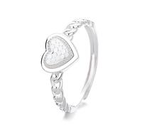 Bague Femme Fiançailles et Alliance Bague Argent 925 Femme Grande Taille Argent Sterling Coeur Réglable Mode pour Femme Sœur Noël Bijoux