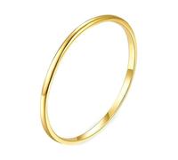 Bague Femme Kit Wedding Ring For Couple White Gold 9K Bande Fine Empilable Taille Mesdames pour Lesbienne Anniversary Bijoux