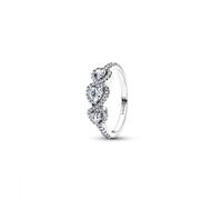 Bague Femme Pandora Timeless 194413c01-54 En Argent - Trilogie De C?Urs En Cristaux Et Strass