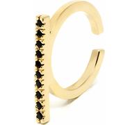 Bague femme Shabama Manhattan laiton doré noir Réglable
