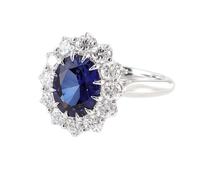 Bague Fiancaille Couple Personnalisé Bague Homme 55 Or Blanc 14 Carats Saphir Synthétique Tournesol en Forme de Saphir Synthétique Ovale 1 Ct Lesbienne pour Mesdames Fête Des Mères Bijoux