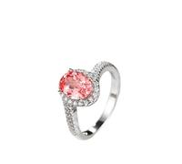 Bague Fiancaille Femme Alliance 49 Or Blanc 14 Carats Saphir Ovale Rose de Laboratoire à 4 Griffes, Design Torsadé Classique, 2,6 Ct, avec Moissanite Populaire pour Mesdames Nouvelle Année Bijoux