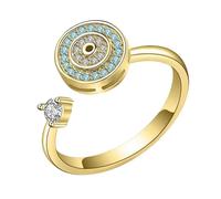 Bague Fidget Pour Femme - Bagues Fidget Pour Femme Contre L'anxiété | Bague Fidget Spinnerr Pour Femme |Bague Fidget Contre Le Mauvais Œil | Bijoux Anti-stress | Bijoux Fidget Élégants Et Pour