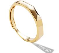 Bague Foi Brillante, Bague de Projection Confiance en Dieu pour Femmes,Bagues Chrétiennes Inspirantes Ajustables Bijou Cadeau (Trust God, Gold)