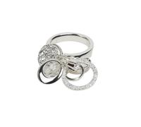 Bague - Fossile - JF12386040503 - Argent - Acier - Femme - Oxyde de zirconium - Argenté 50