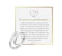 Bague - Fournitures de bijoux réglables avec carte de bénédiction, bagues d'amitié en de zinc pour femmes | pour adolescentes, filles, petites amies, sœur, épouse, amis, grand-mère