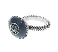 Bague - Franck Herval - Amy - Argent 925 - Cristaux Swarovski - Réglable - Bleu