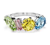 Bague Gema, Tailles variées, Multicolore, Métal rhodié 55